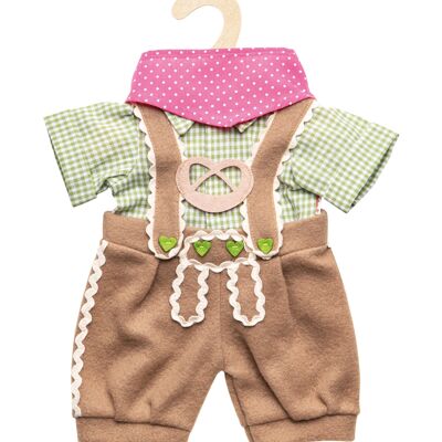 Pantalón tradicional muñeca con camisa, 3 partes, talla. 35-45 cm