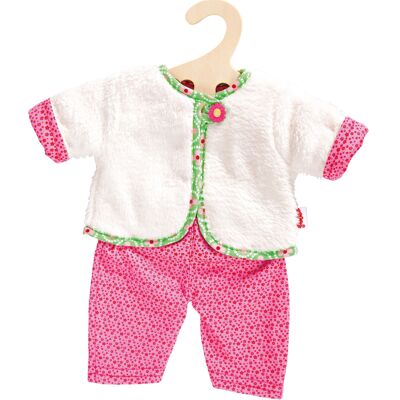 Cuddly doll reversible jacket set "Blumi", size. 38-45 cm