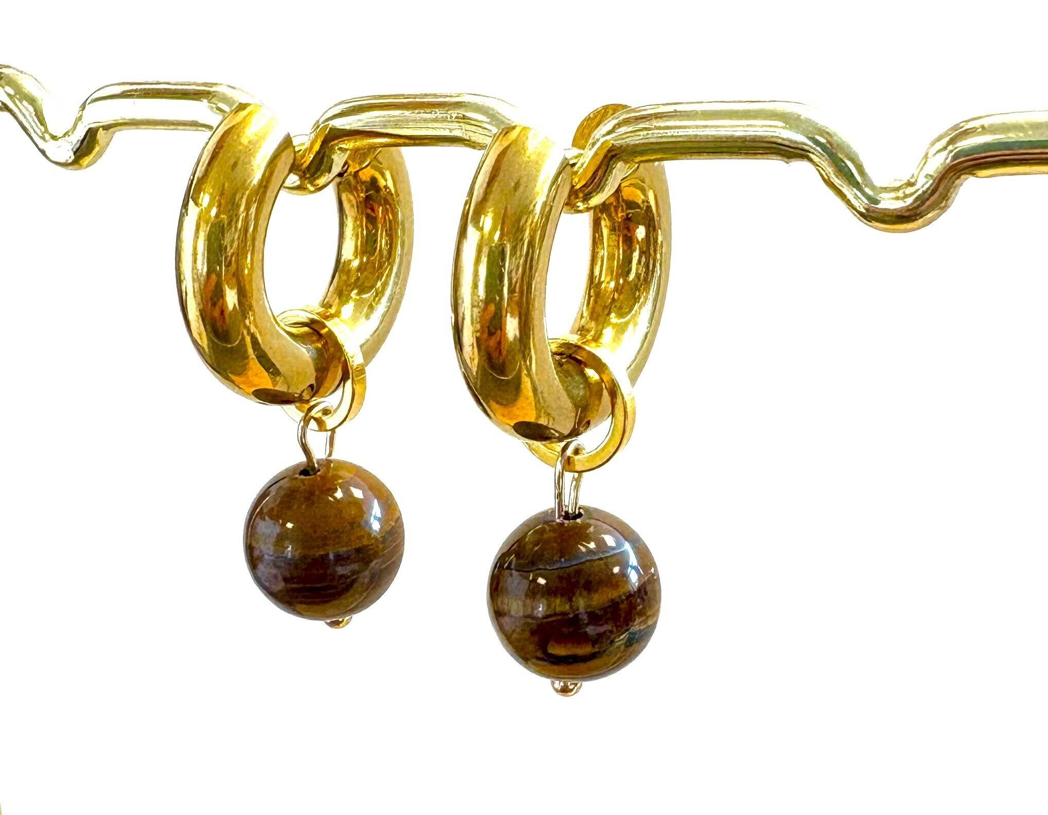 Tiger eye earrings