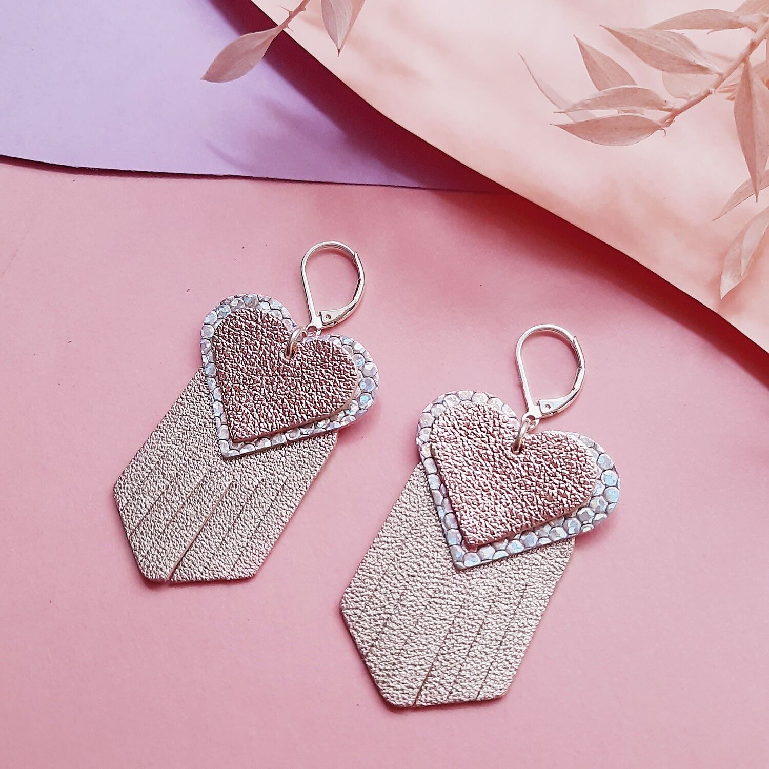 Boucles d'oreilles coeur EX-VOTO Glacial