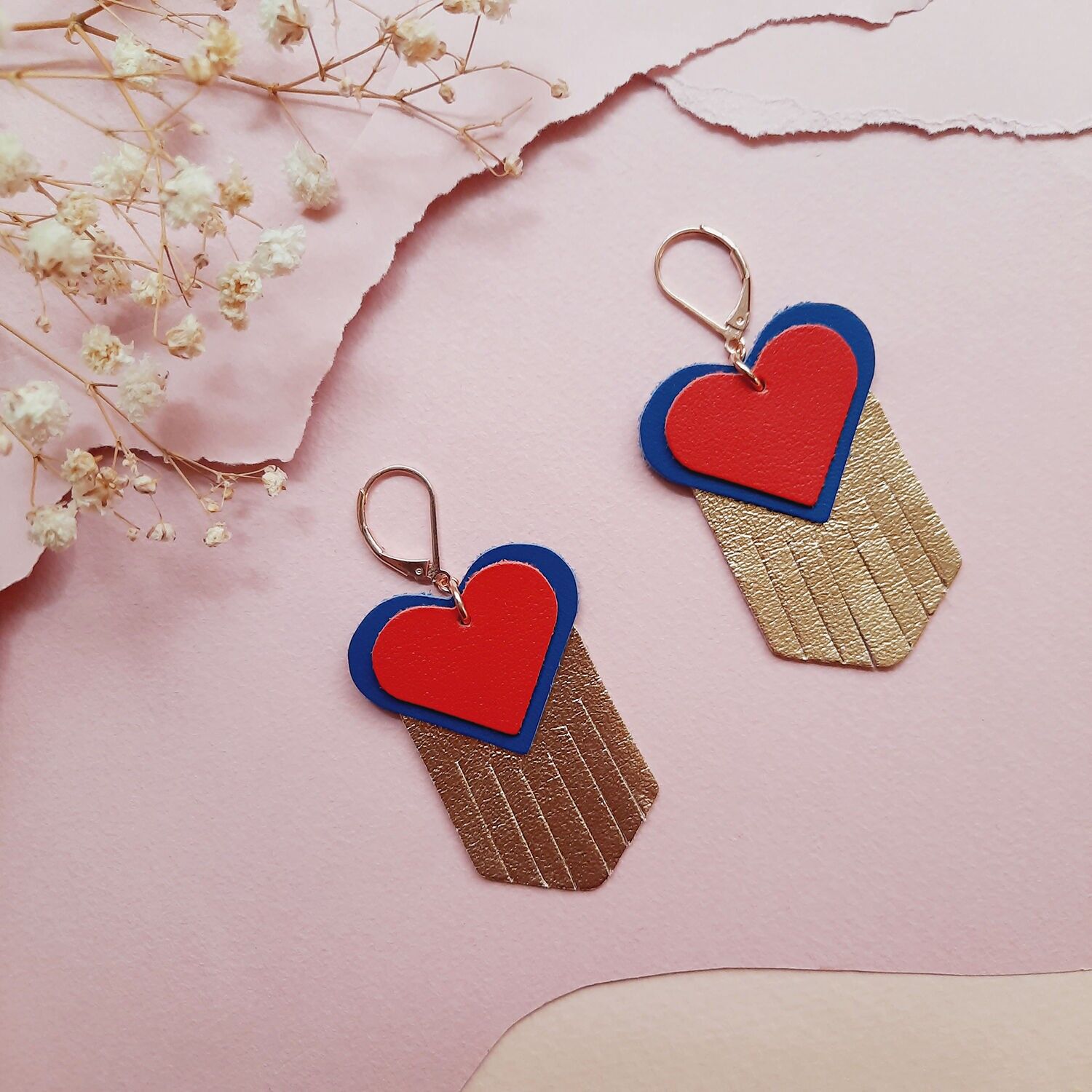 Red EX-VOTO Heart Earrings