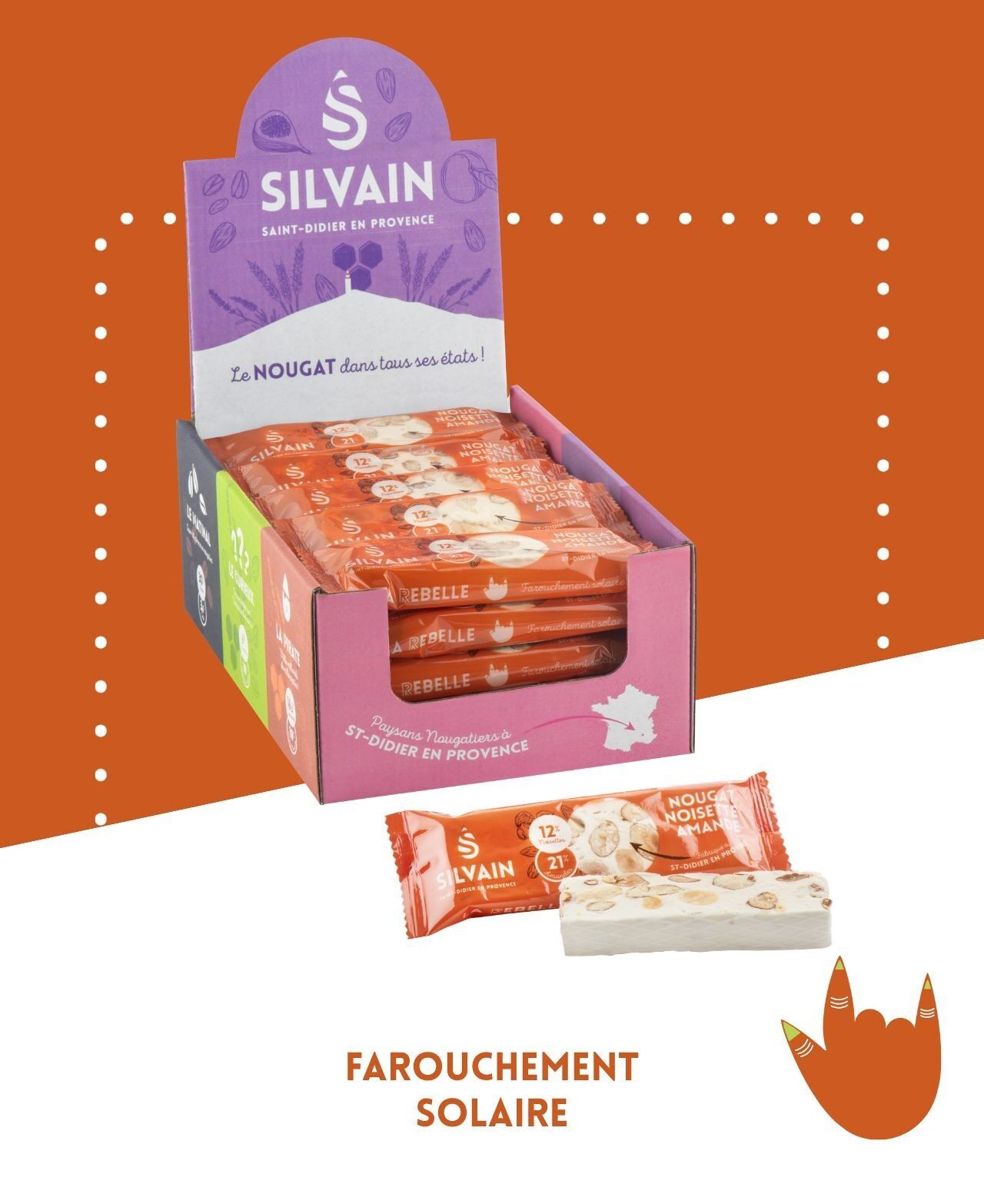 La rebelle - Nougat blanc noisette 30 g