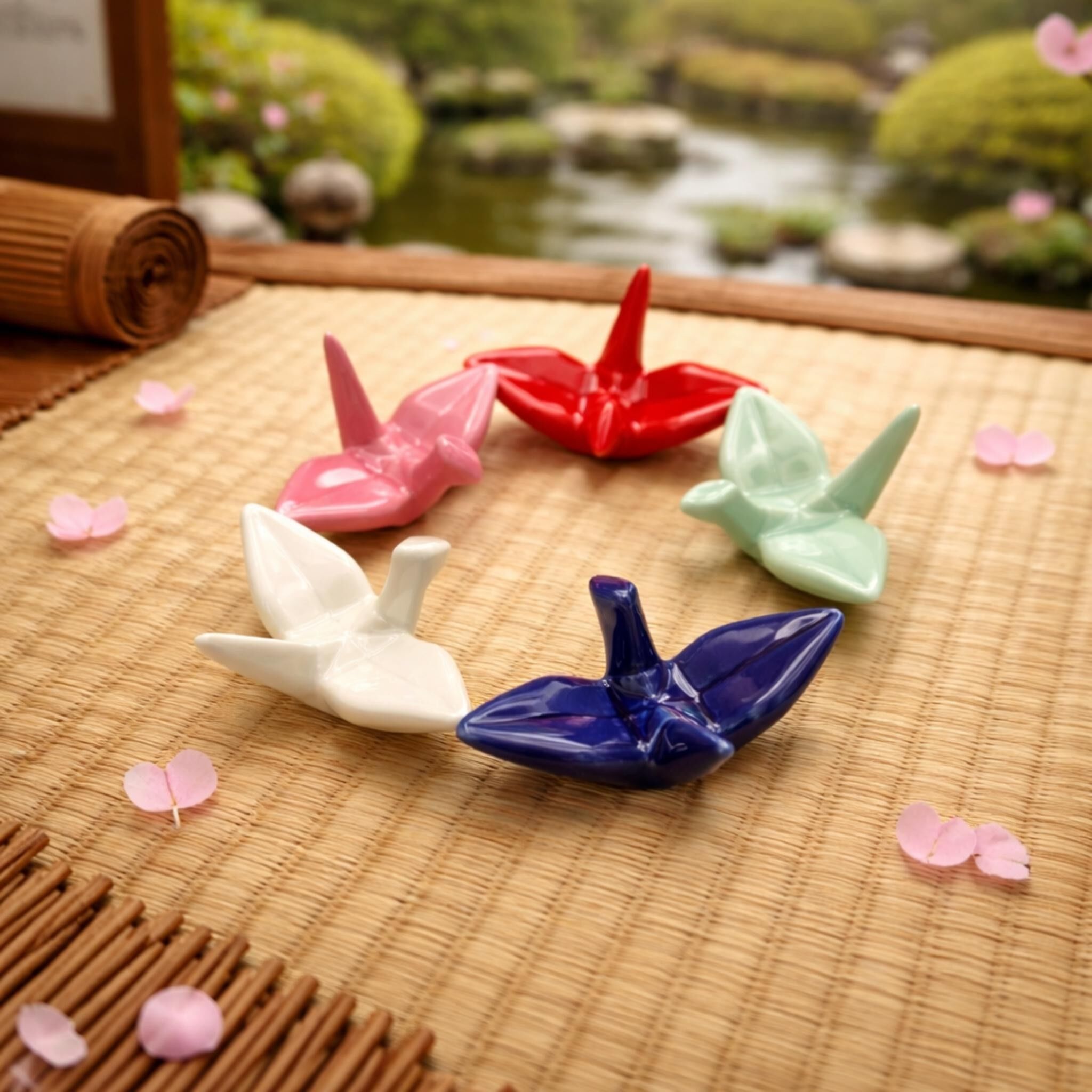 Ceramic baguette molding with tsuru pattern