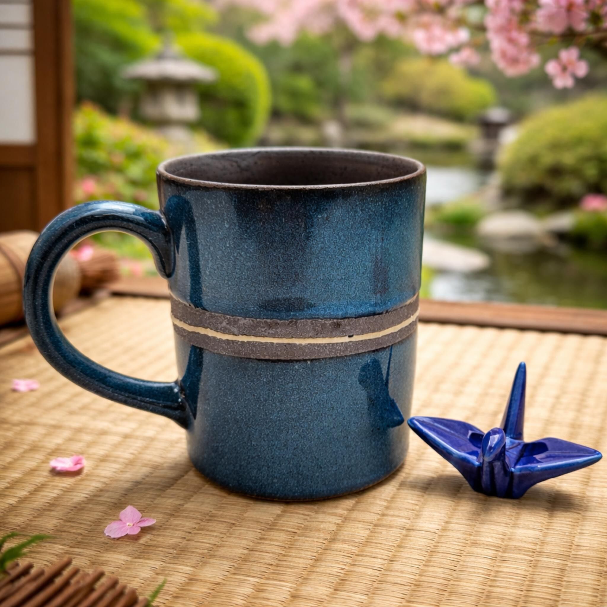 Blue ceramic mug - Azure Cup