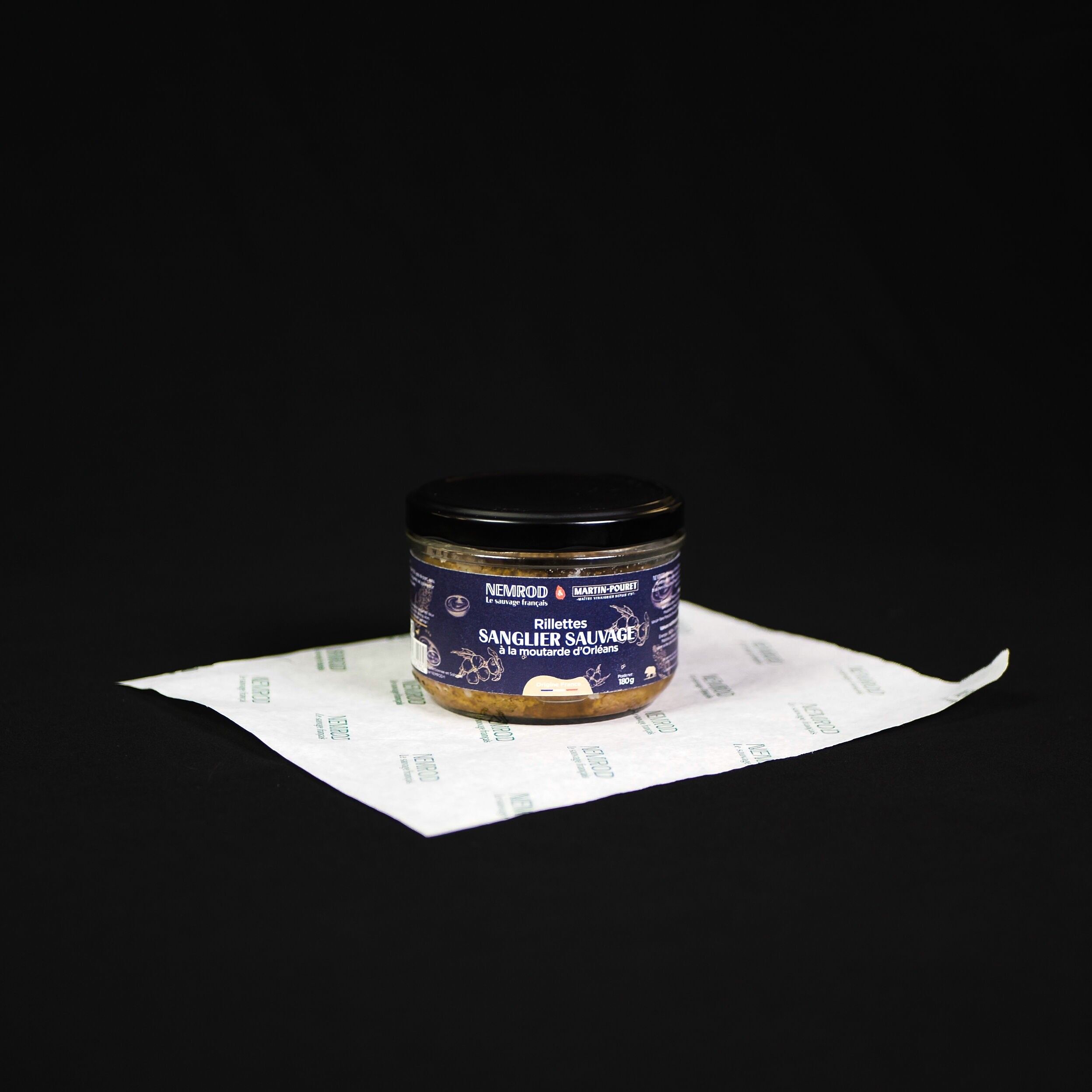 Rillettes de Sanglier à la Moutarde d'Orléans - Gibier - 180g
