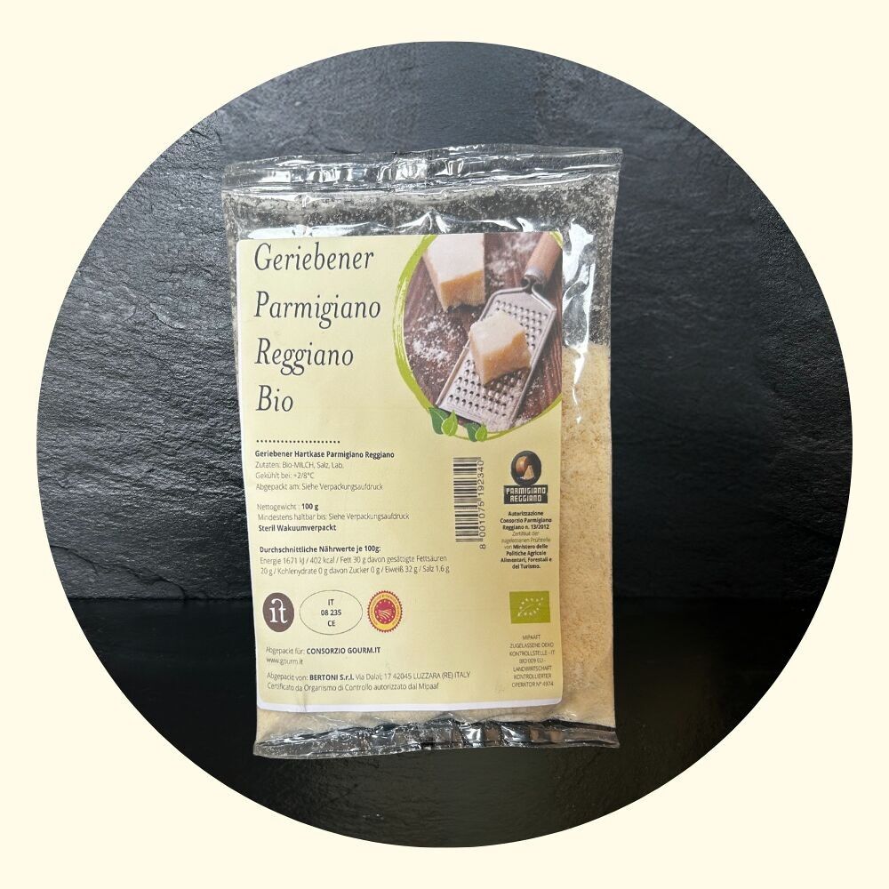 100 g de parmesan Reggiano AOP bio râpé