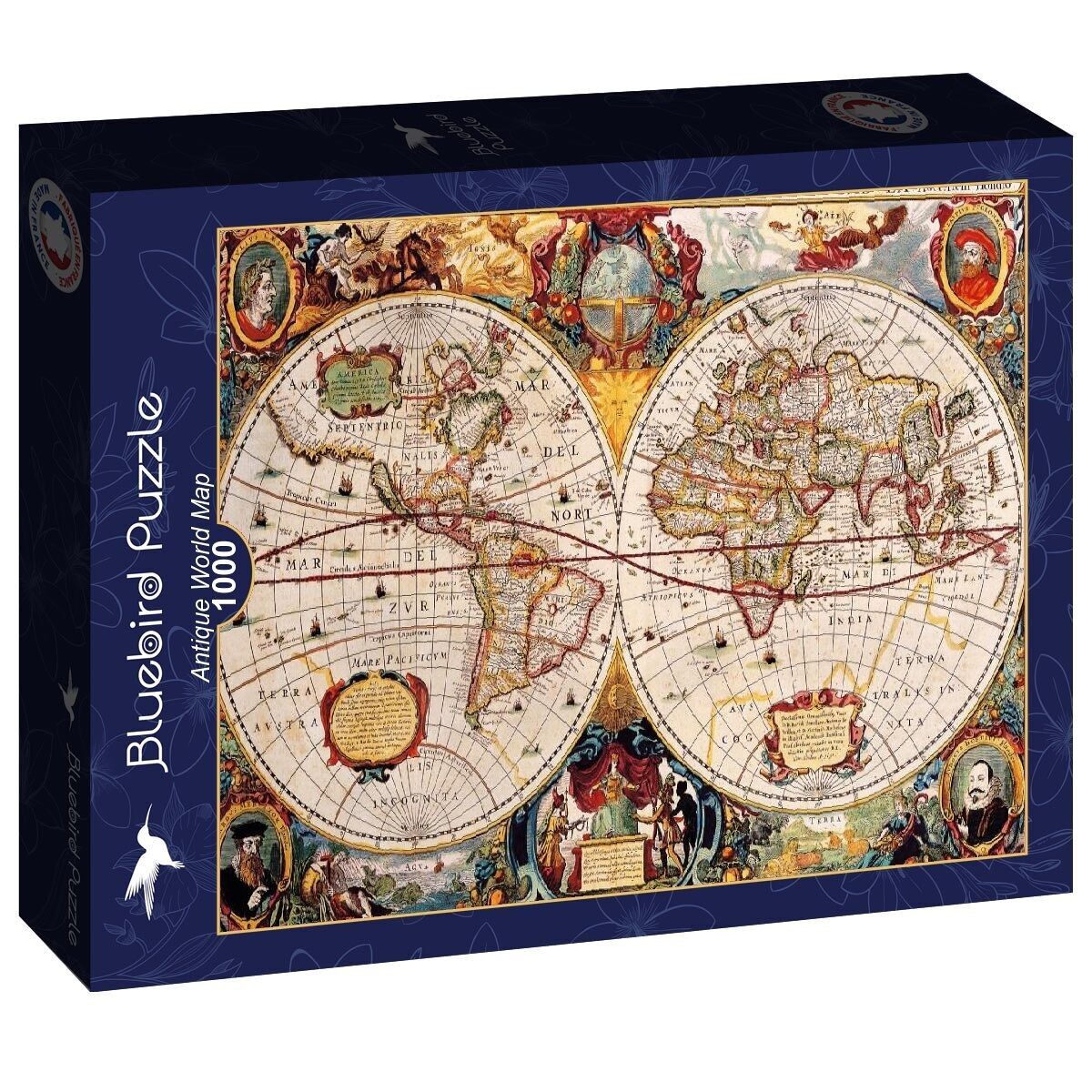 1000 Piece Puzzle - Antique World Map