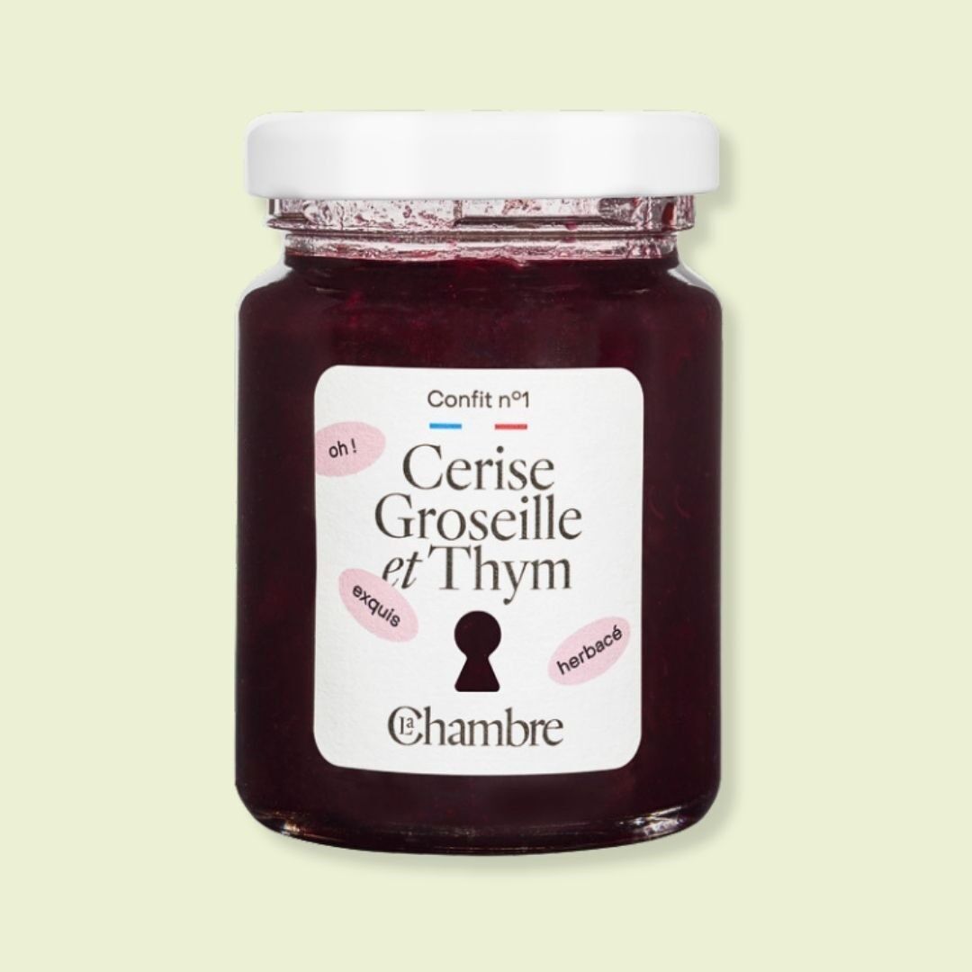Confit de Cerezas, Grosellas y Tomillo Tamaño: 100g