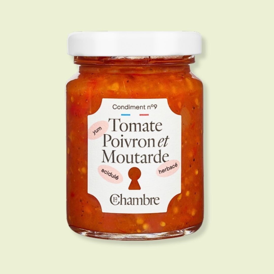 Chutney de tomate, pimiento y mostaza Tamaño: 100g