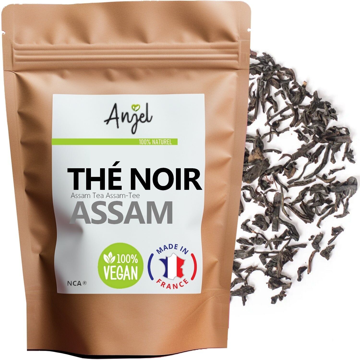 Assam black tea leaves