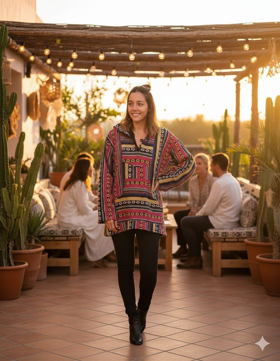 Sudadera boho unisex de algodón étnico artesanal | Kimago