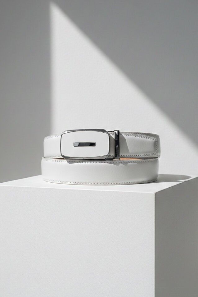 Ceinture automatique homme sans trous en croûte de cuir de vachette CAU35-4095