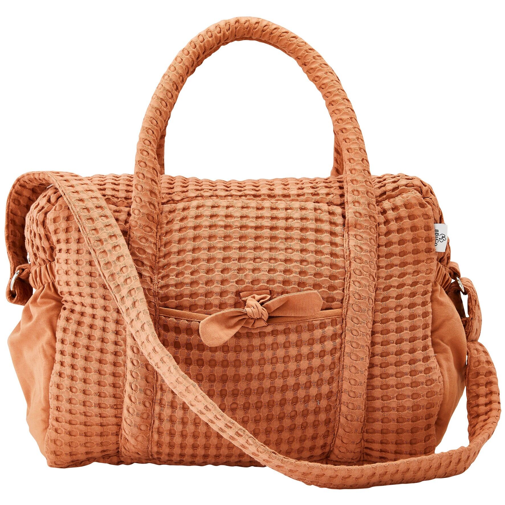 Brown sugar waffle cotton diaper bag