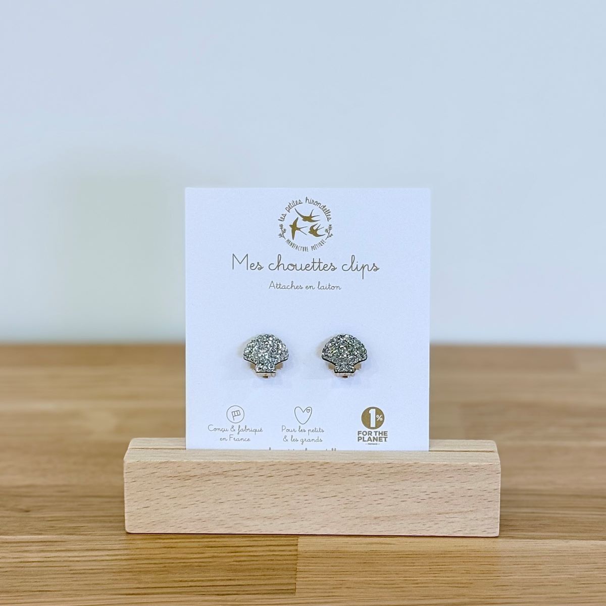 Boucles clips pailletées - Coquillages