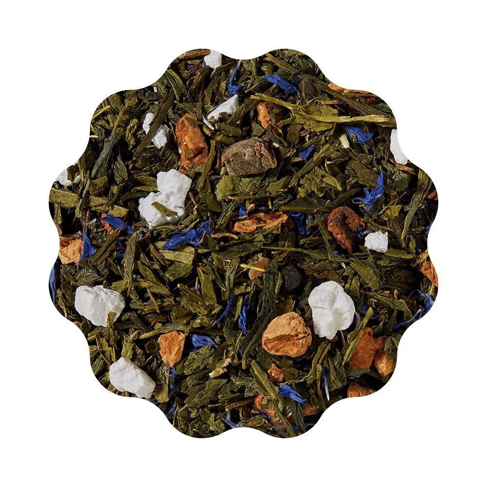 Peach and juniper green tea