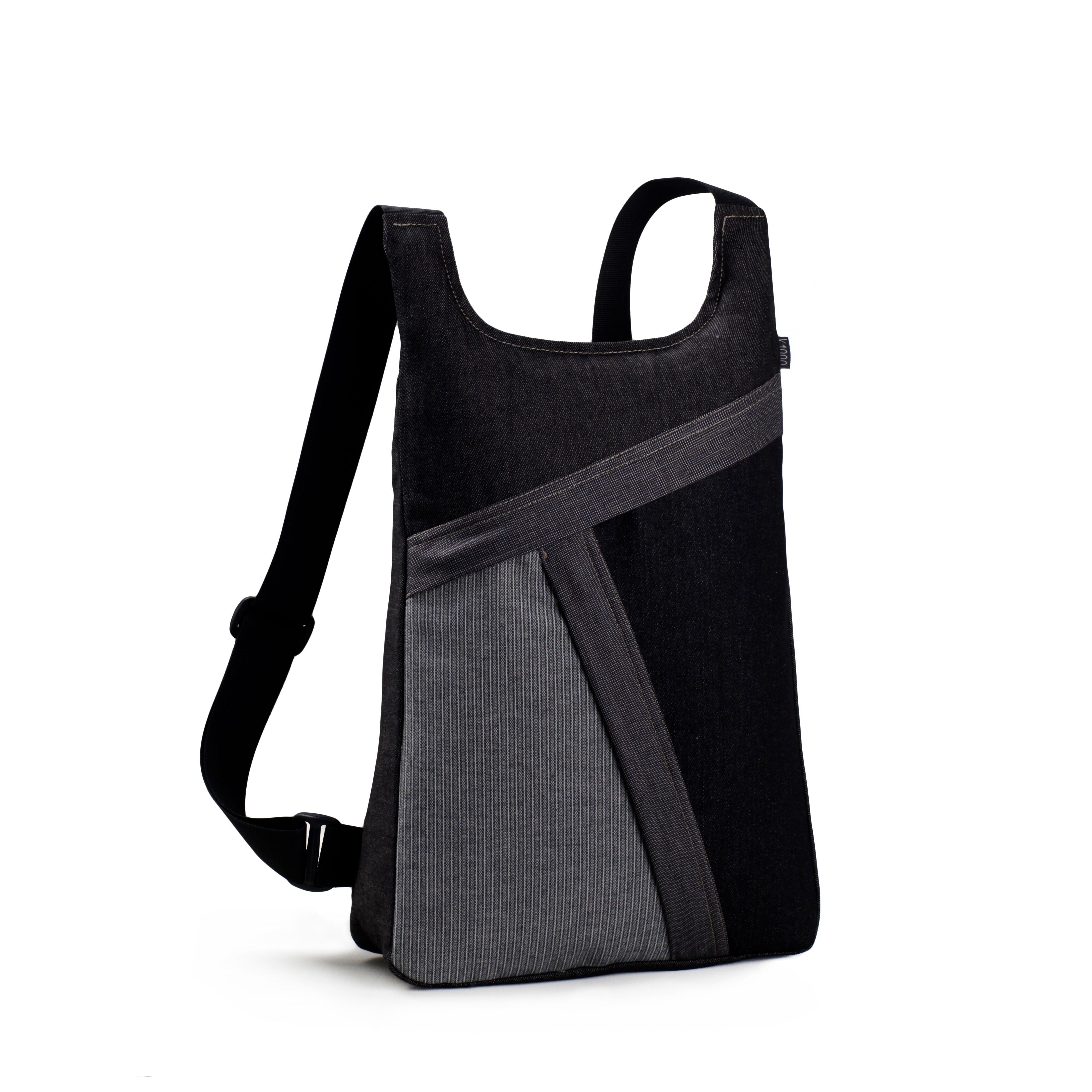 ZAINO CDV IN DENIM NERO COMBINATO