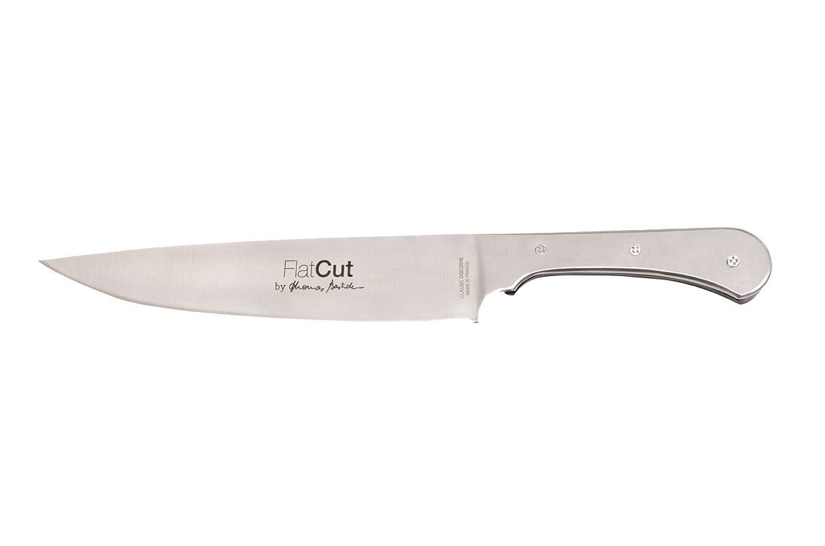 Chef's Knife 23 cm Flatcut - Matte Black Handle - By Thomas Bastide