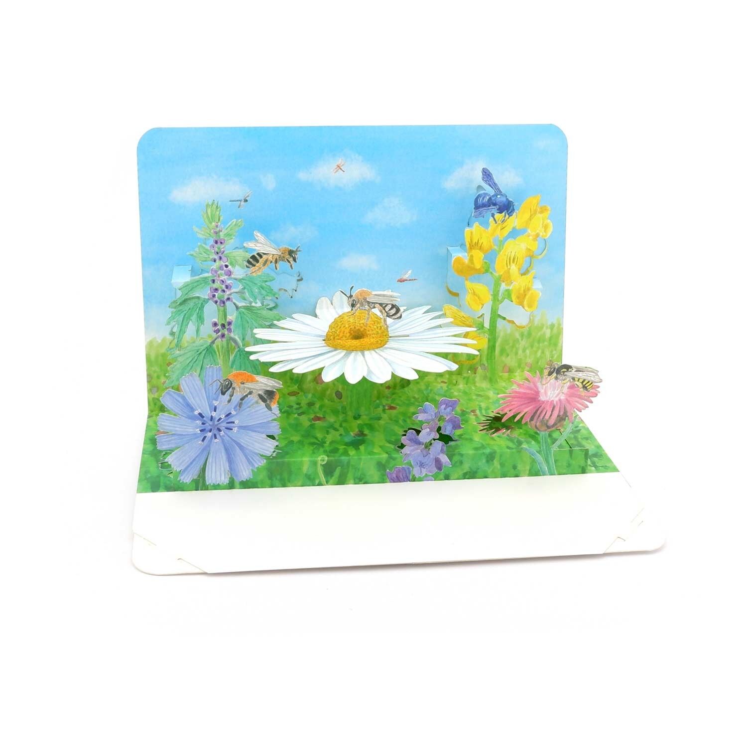 Pop-up card "Wild bees"