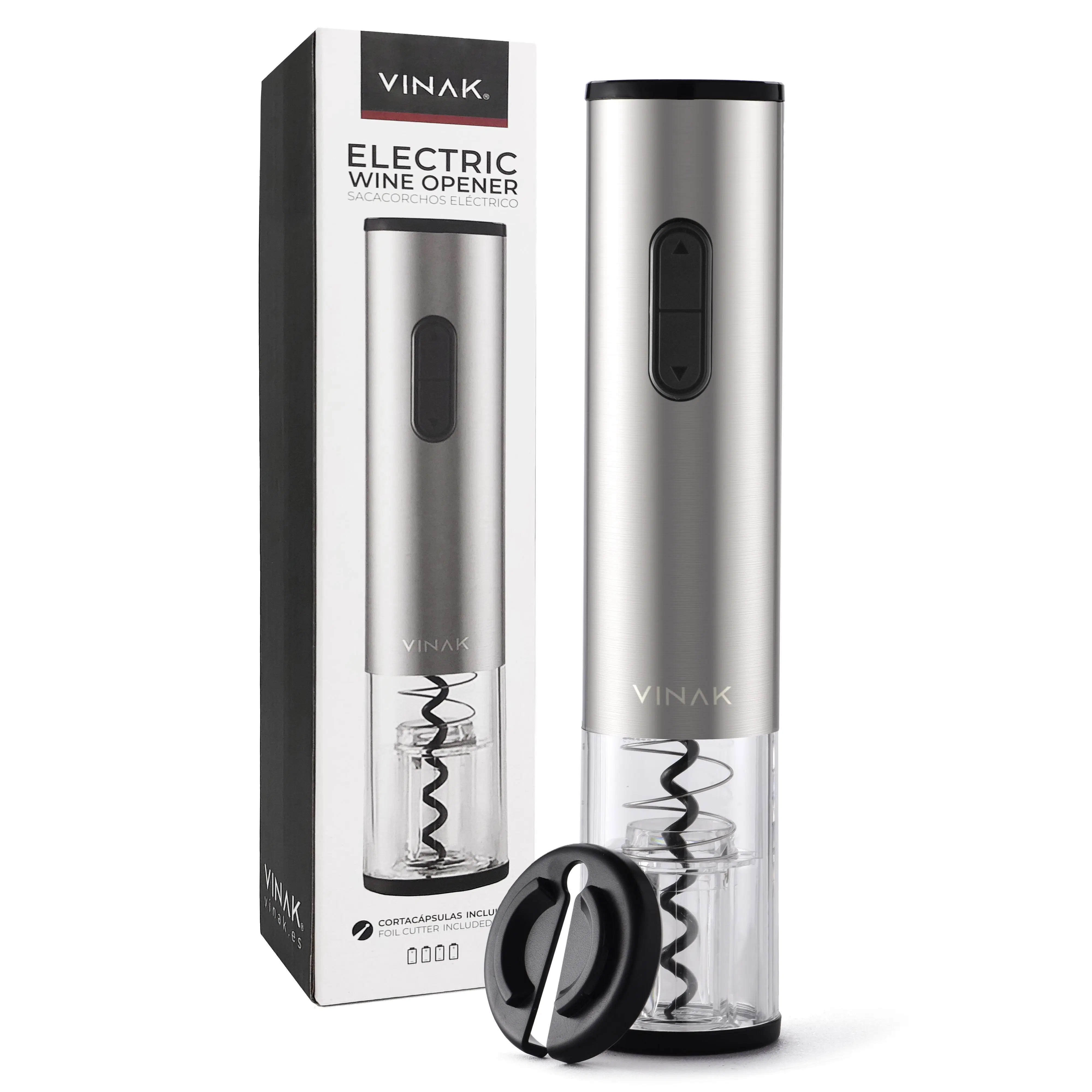Buy wholesale VINAK - Electric battery-operated corkscrew in stainless ...
