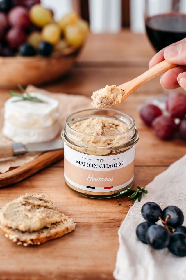 Hummus - Especialidad de aperitivo - Crema de garbanzos - Ideal para aperitivos y platos - 90 g