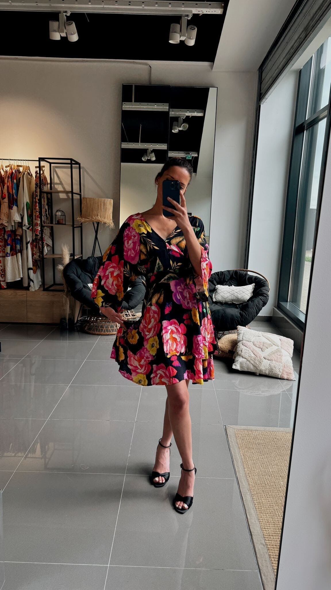 Short Floral Cotton Dress
