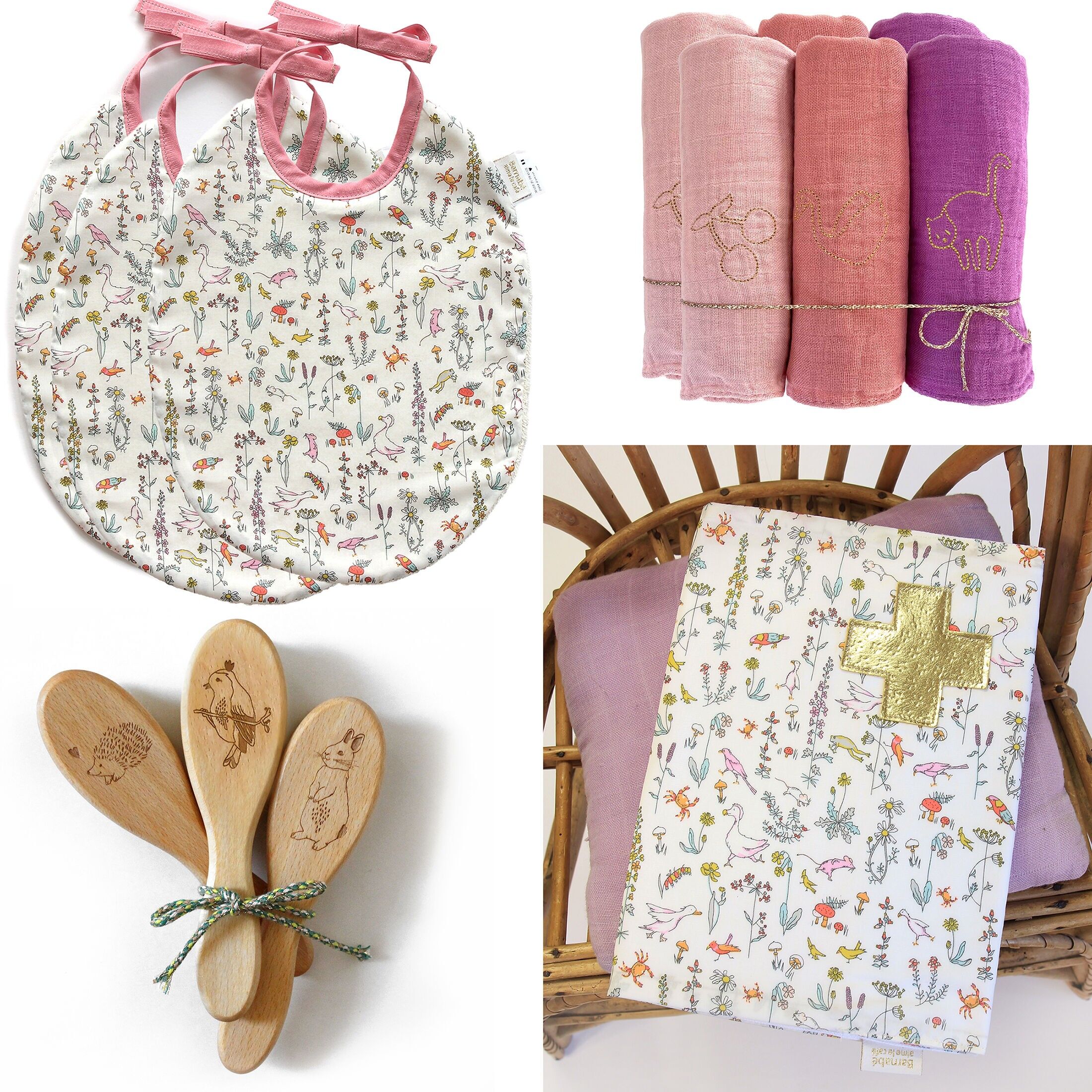 Baby-Mädchen-Geschenkset – Liberty Celestial-Stoff