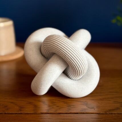 Interlinked Chain Sculpture Japandi Style, Minimalist Decor