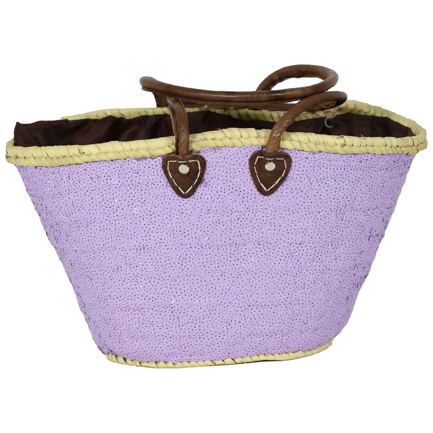 Artisan Shimmer Moroccan Basket – Sustainable Palm Leaf & Hand-Stitched Decor