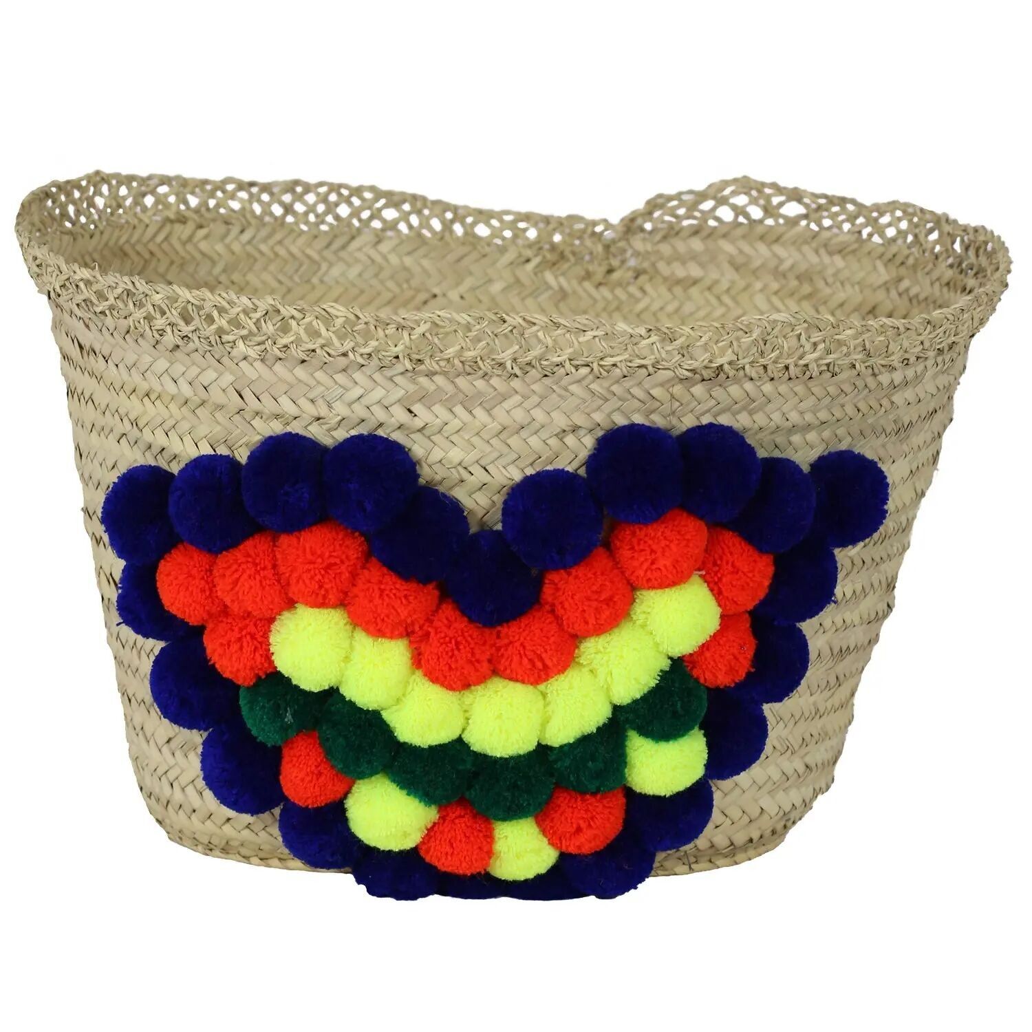 Moroccan Palm Leaf Basket – Handcrafted Eco-Friendly Berber Utility Bag