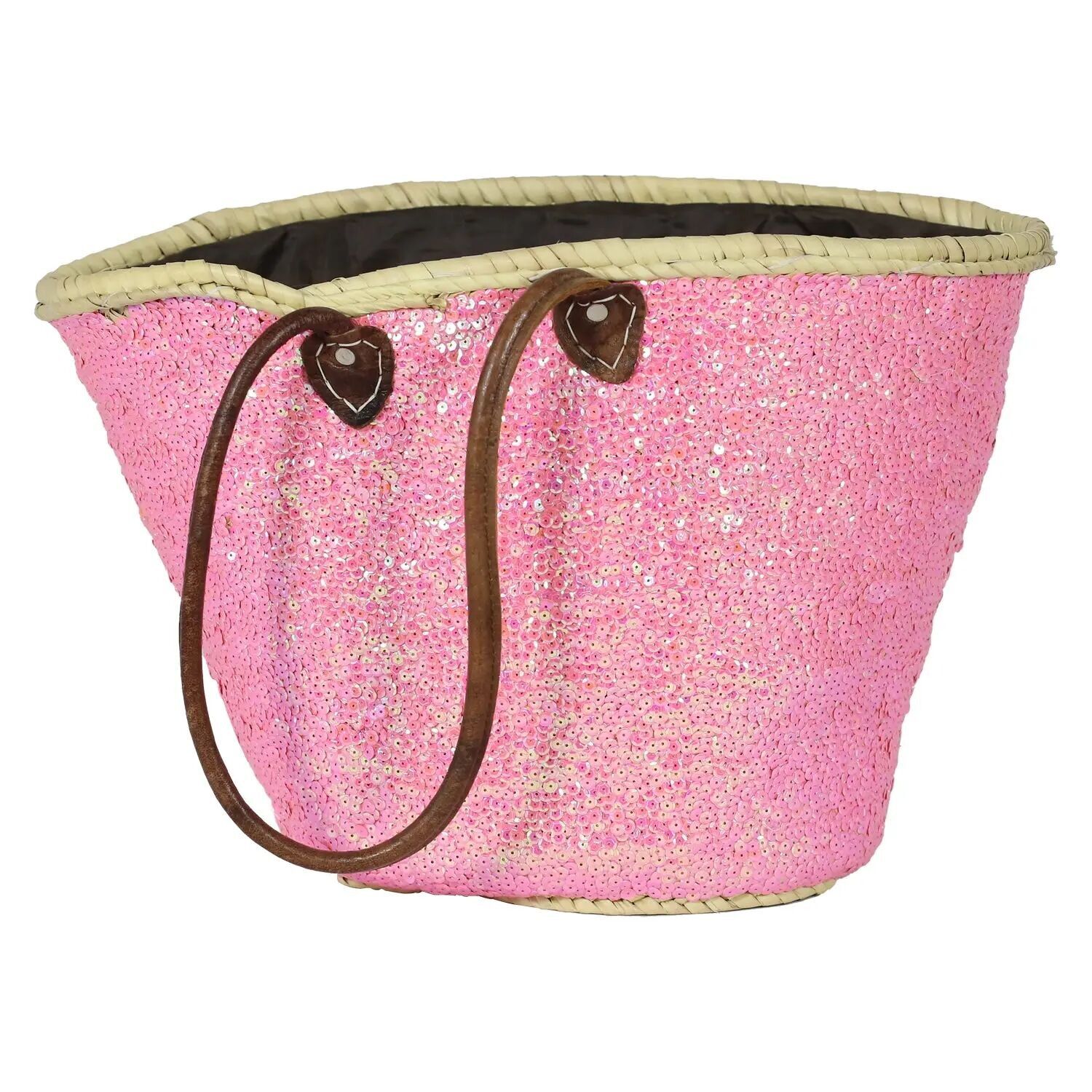 Artisan Moroccan Straw Beach Basket – Eco-Friendly Handcrafted Tote
