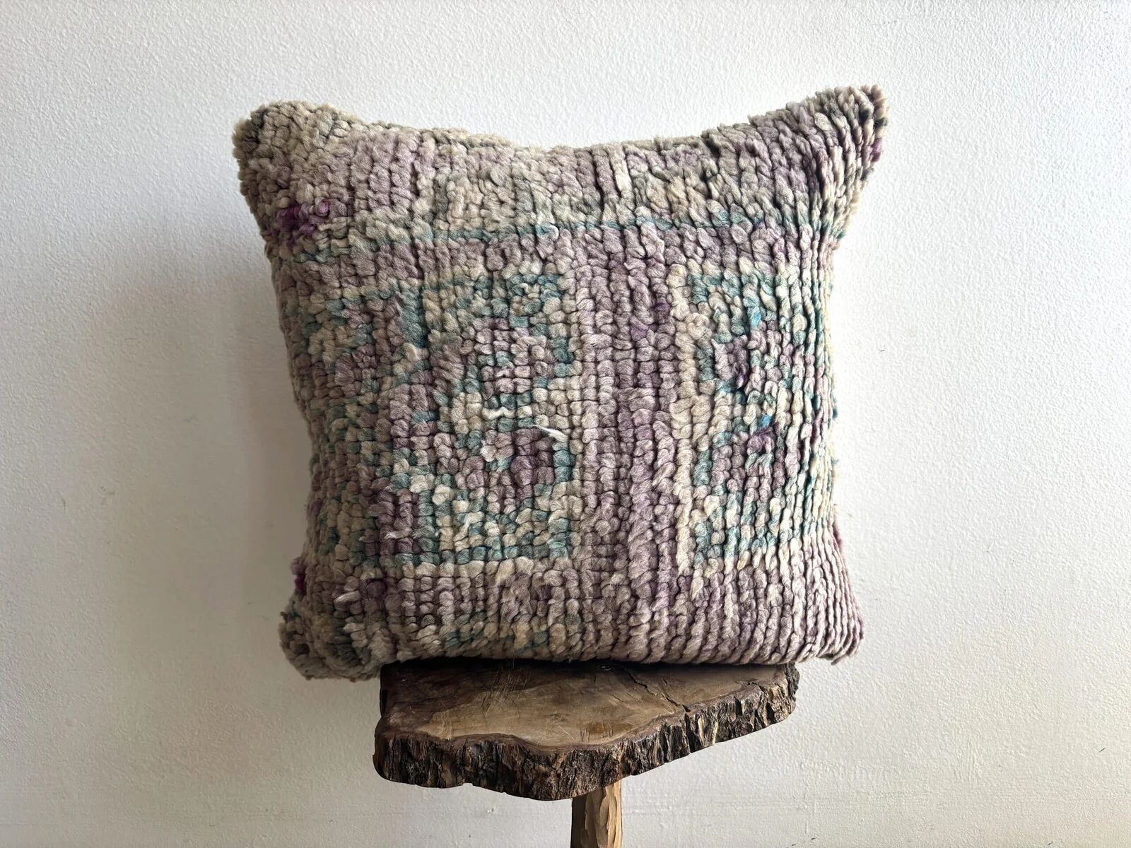 Artisan Moroccan Kilim Pillow Case – Handwoven Wool Rug Cushion