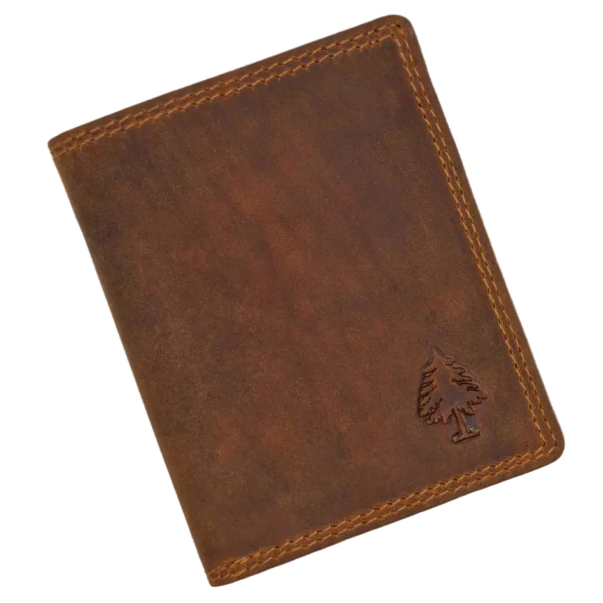 Otis men's leather card case with bill compartment, sleeves & RFID protection