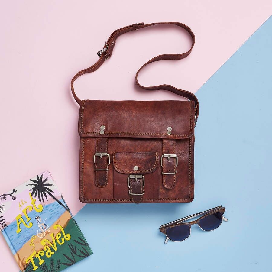 The Heritage Mini Satchel – Borsa a tracolla in pelle conciata al sole realizzata a mano