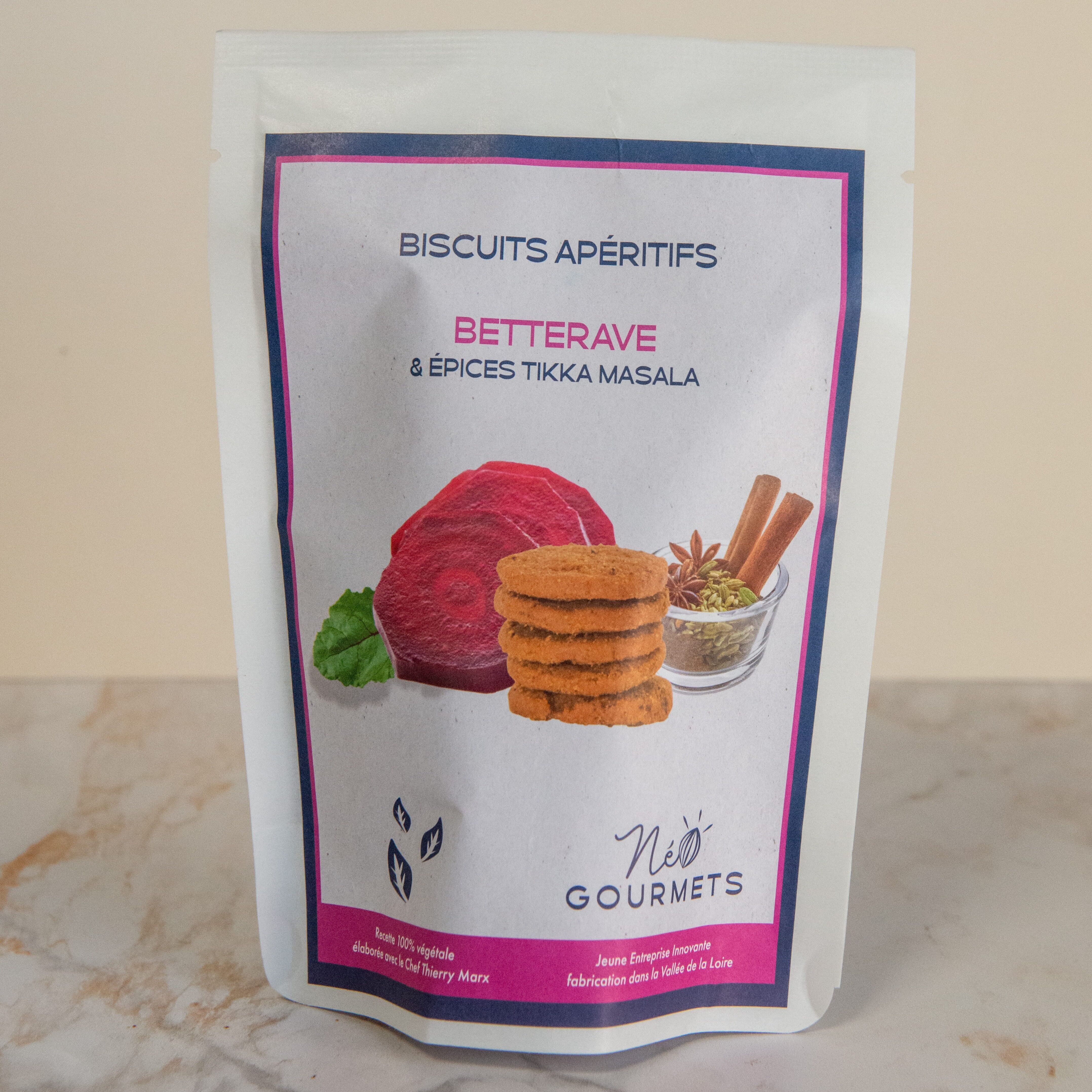 Biscuits Apéritifs Betterave & épices tikka masala