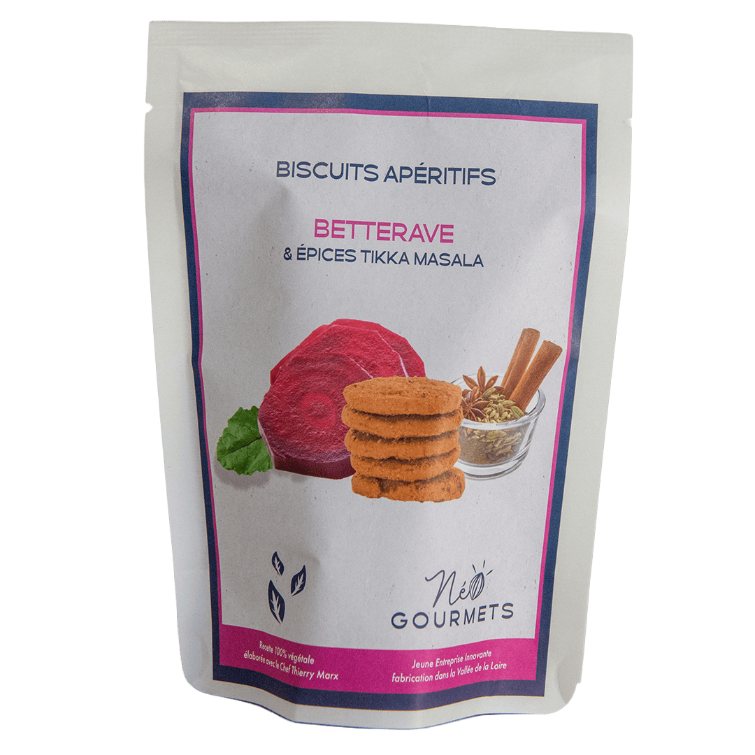 Beetroot & tikka masala spiced savory biscuits