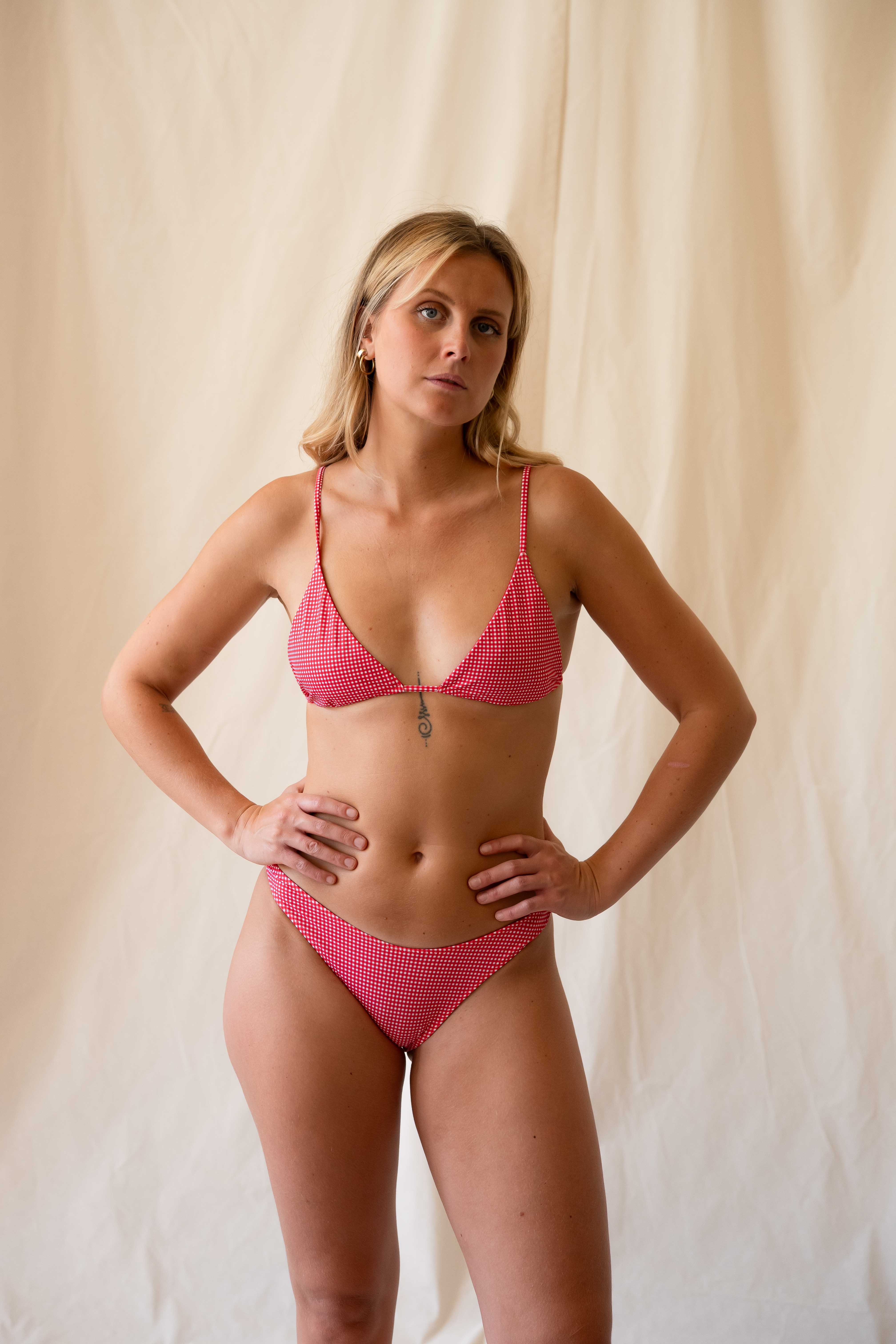 Triangle Bikini top - Red