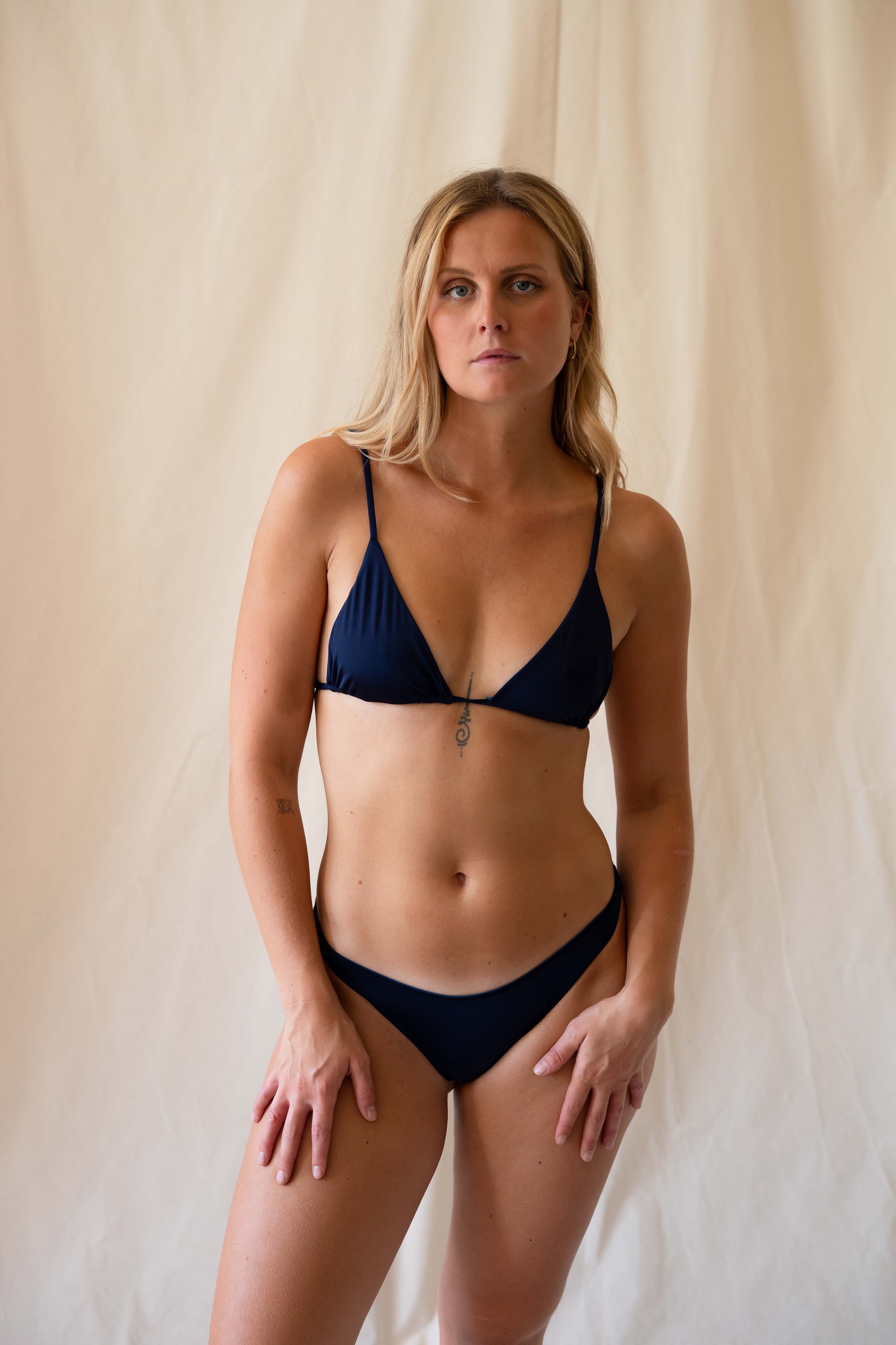 Triangle bikini top - Blue