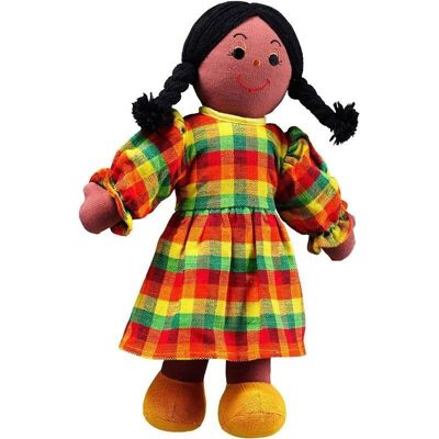 Muñeca mamá - piel negra pelo negro