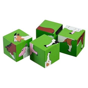 Puzzle de bloc d'animaux de la ferme 2