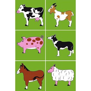 Puzzle de bloc d'animaux de la ferme 3