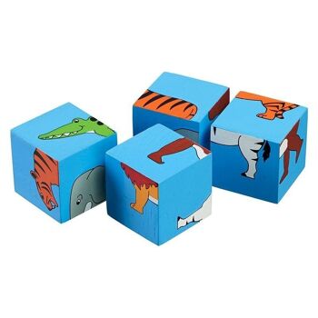 Puzzle de blocs d'animaux du monde 2