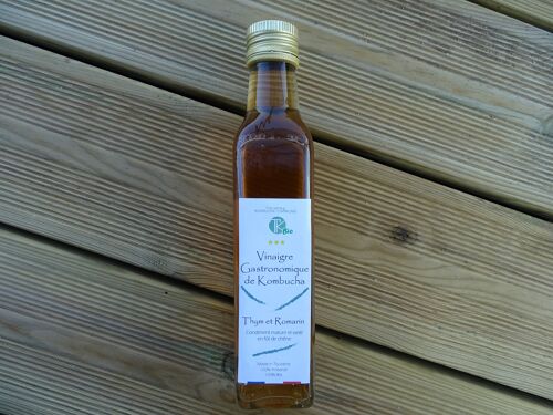 Vinaigre Gastronomique de Kombucha Thym Romarin Bio 250ml