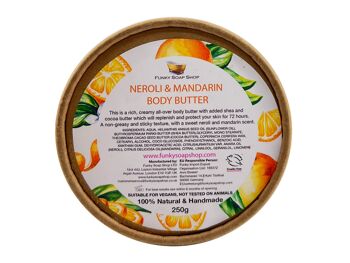 Beurre Corporel Riche Néroli & Mandarine, Pot en Papier Kraft 250g 3