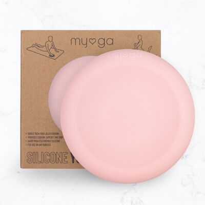 Almohadilla de gelatina para soporte de yoga rosa
