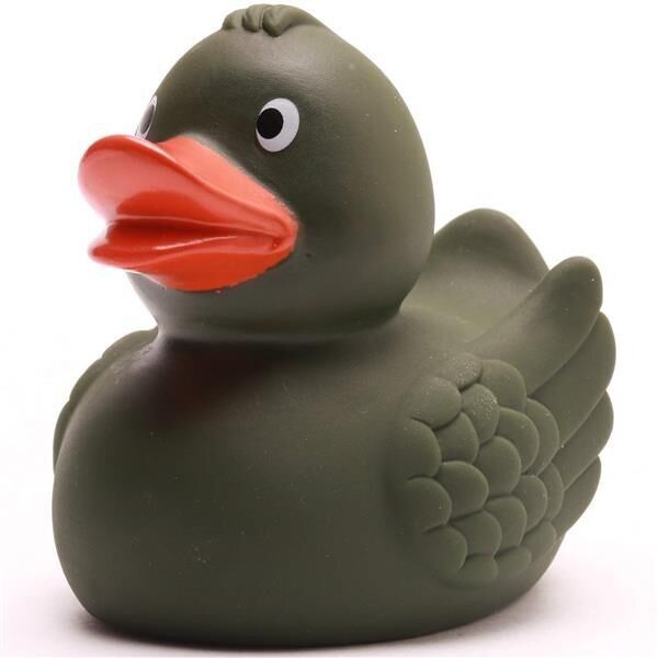 Rory the rubber duck - olive green - rubber duck
