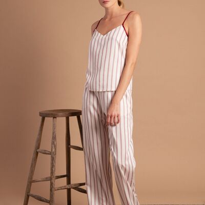 Bordeaux Cotton Striped Pyjama Trouser
