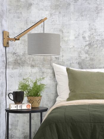 Bamboo / linen wall lamp ANDES VI 1
