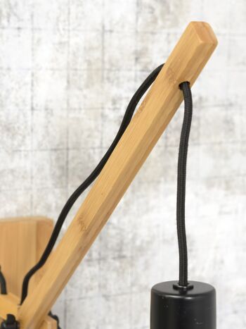Bamboo / linen wall lamp ANDES VI 4