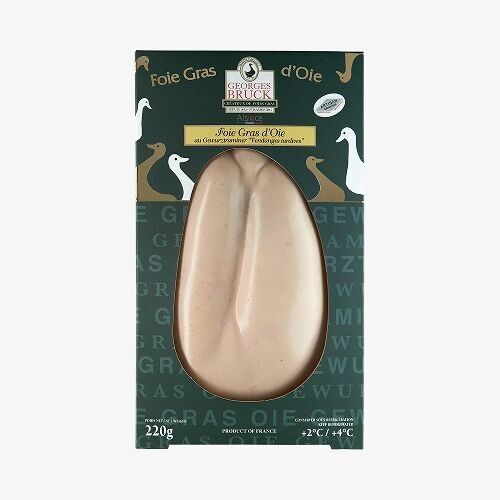 Lobe de foie gras d'oie au Gewurztraminer 220g