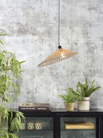 Asymmetrical bamboo pendant lamp BROMO III 3